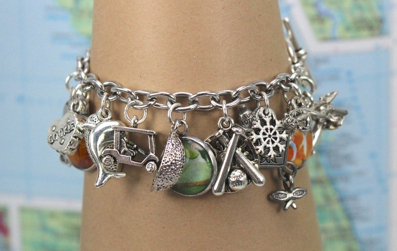 Florida Charm Bracelet States Charm Bracelet States Etsy