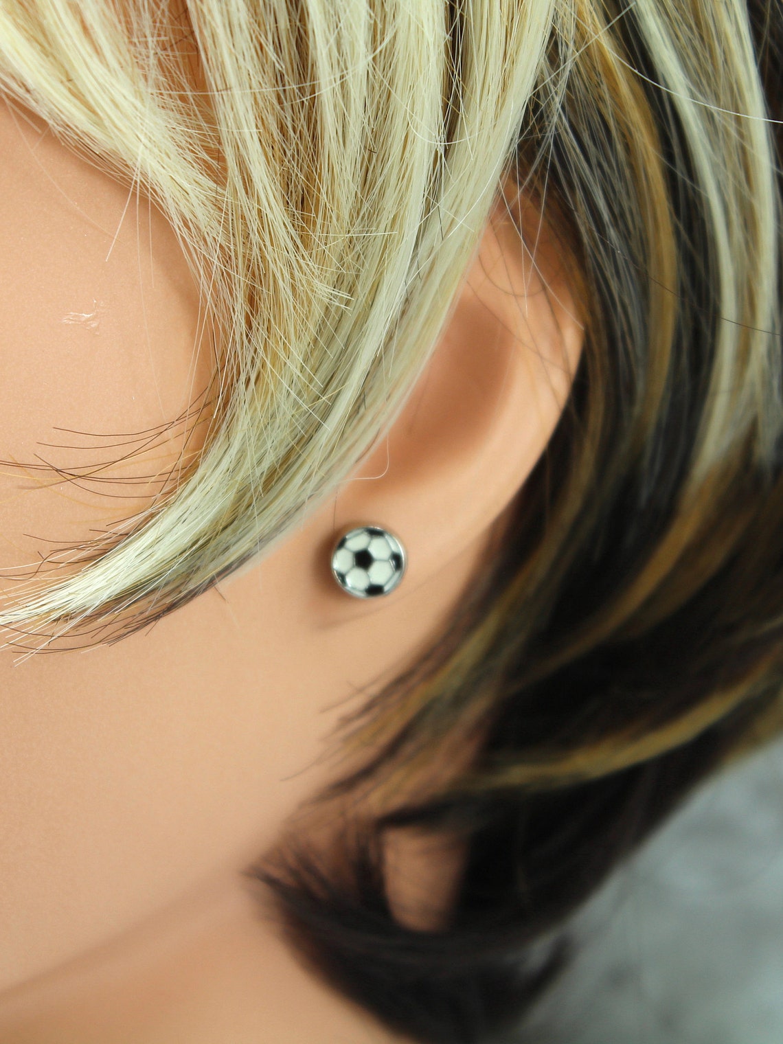 Soccer Earrings I Love Soccer Earrings Soccer Ball Earrings Etsy