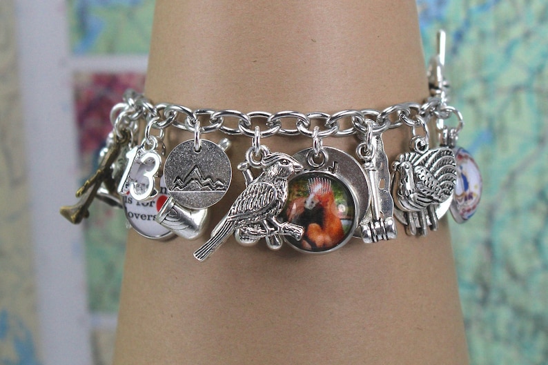 Oxidized Virginia State Charm