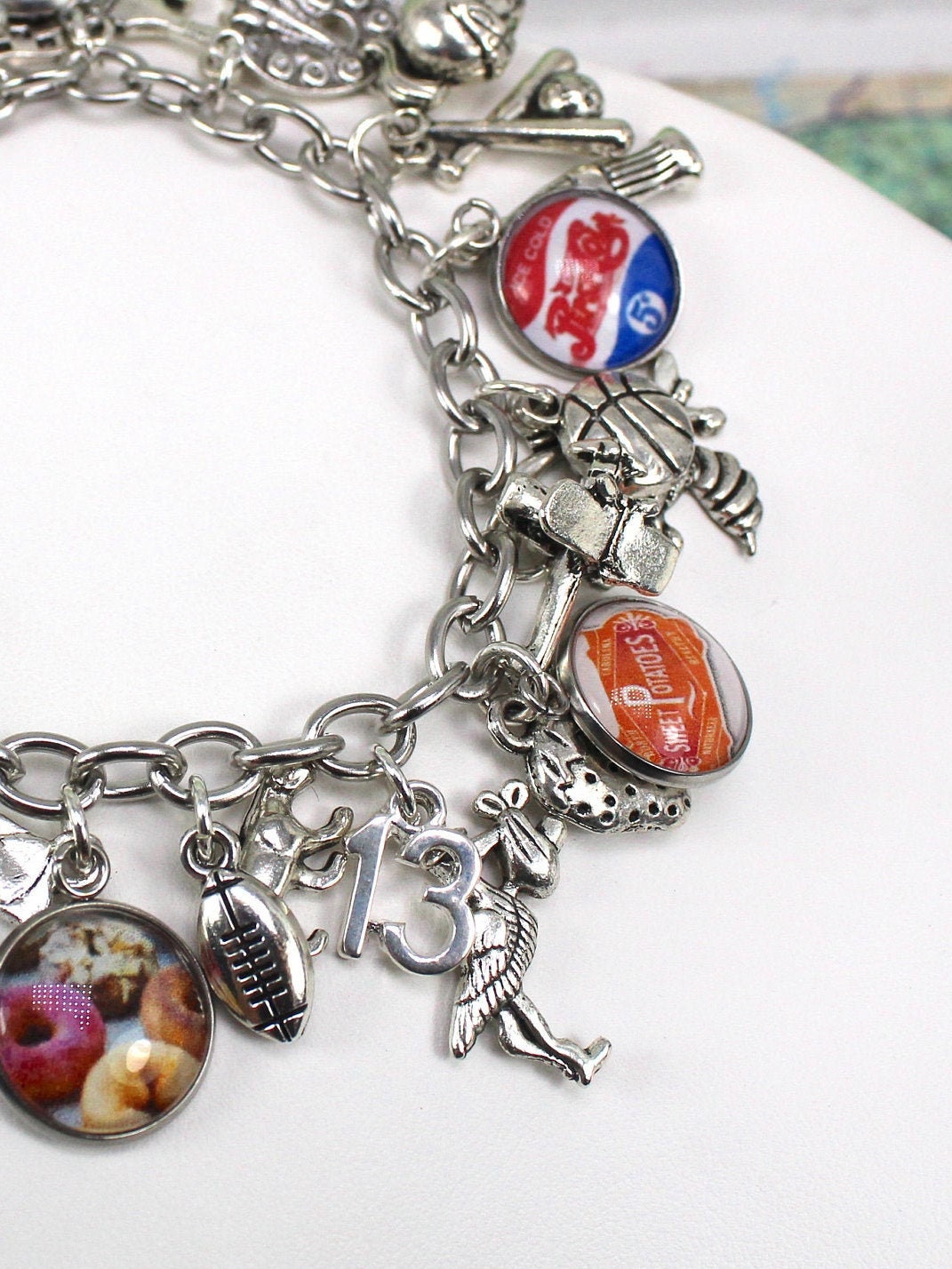 North Carolina Charm Bracelet States Charm Bracelet North Etsy