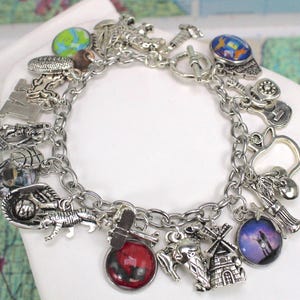 Michigan Charm Bracelet, States Charm Bracelet, State of Michigan Charm Bracelet, USA Charm Bracelet, State Bracelet, Michigan Bracelet