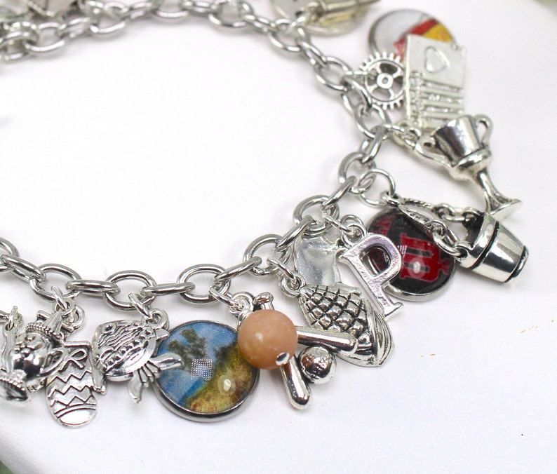 Indiana Charm Bracelet States Charm Bracelet States Etsy