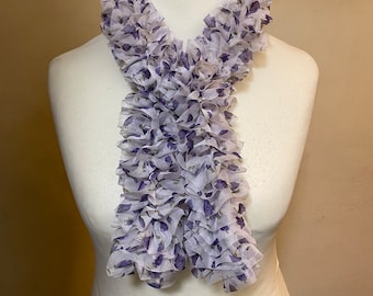 Chiffon ruffle scarf