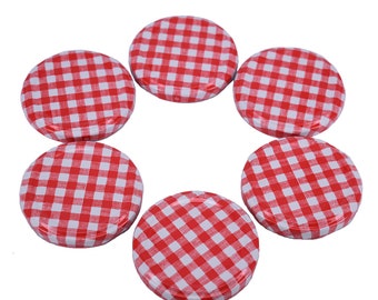 Nutley's 63mm Red Gingham Lids
