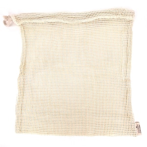 Nutley&#39;s Large Organic Cotton Grocery Vegetable String Bag | Reusable Zero Waste Cotton Market Bag Breathable