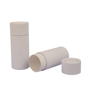 Tubos desodorantes de papelão branco sem plástico de 70ml da Nutley's