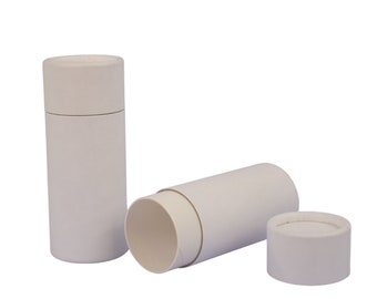 Nutley's 70ml Plastic Free White Cardboard Deodorant Tubes