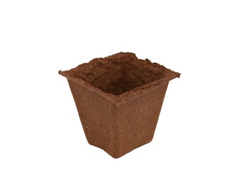 Nutley's 6cm Square Biodegradable & Organic Wood Fibre Plant Pots