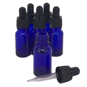 Nutley&#39;s 10ml Cobalt Blue Glass Dropper Bottles