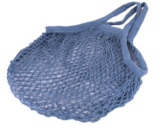 Nutley's Blue Short Handled Cotton String Market Bags