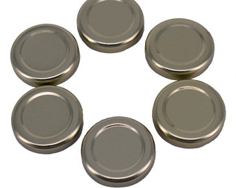 Coperchi per vasetti di marmellata Nutley's da 43 mm, colore oro.
