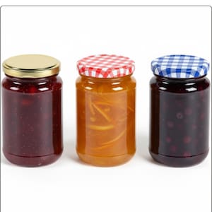 Nutley's 370ml, 1lb Jam Jars with Twist Off Lids – Glass Preserve Jars for Jam, Pickles, Chutneys, Sauces & Homemade Preserves
