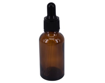 Nutley's 30ml Amber Glass Dropper Bottles: Choose Lid Colour