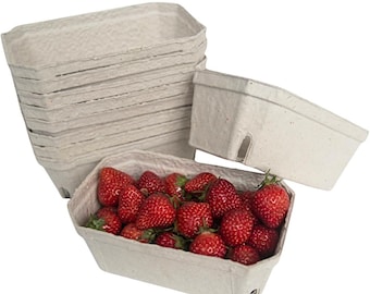 Nutley's Fruit Punnets Fibre Biodegradable Compostable Recycled 500g