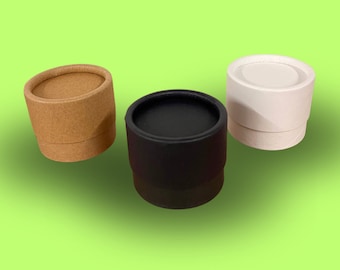 Nutley's 50ml Cardboard Cosmetics Pots Plastic Free Compostable Three Colours to Choose From