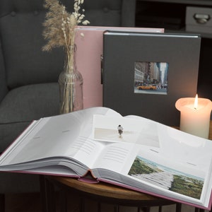 High Quality Linen Slip-in Photo Album with cover aperture. 23x22cms Holds 200 6x4 inch / 10x15cm Photos. 9 colour choices.