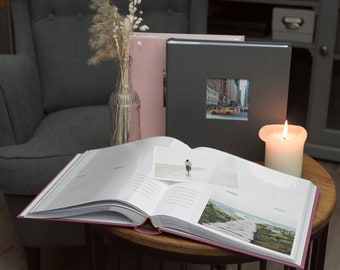 High Quality Linen Slip-in Photo Album with cover aperture. 23x22cms Holds 200 6x4 inch / 10x15cm Photos. 9 colour choices.