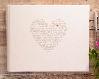 Love Heart Wedding Guest Book. Wedding Photo Guest Book.  Modern Wedding Guest Book. Engagement Guest Book. Wedding Keepsake / Gift.