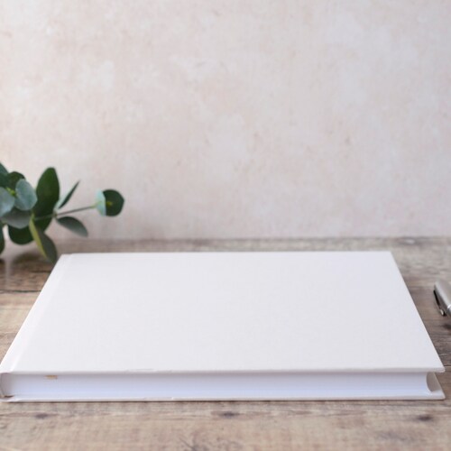 High Quality Linen Guest Book. Plain DIY Guest Book Available Etsy