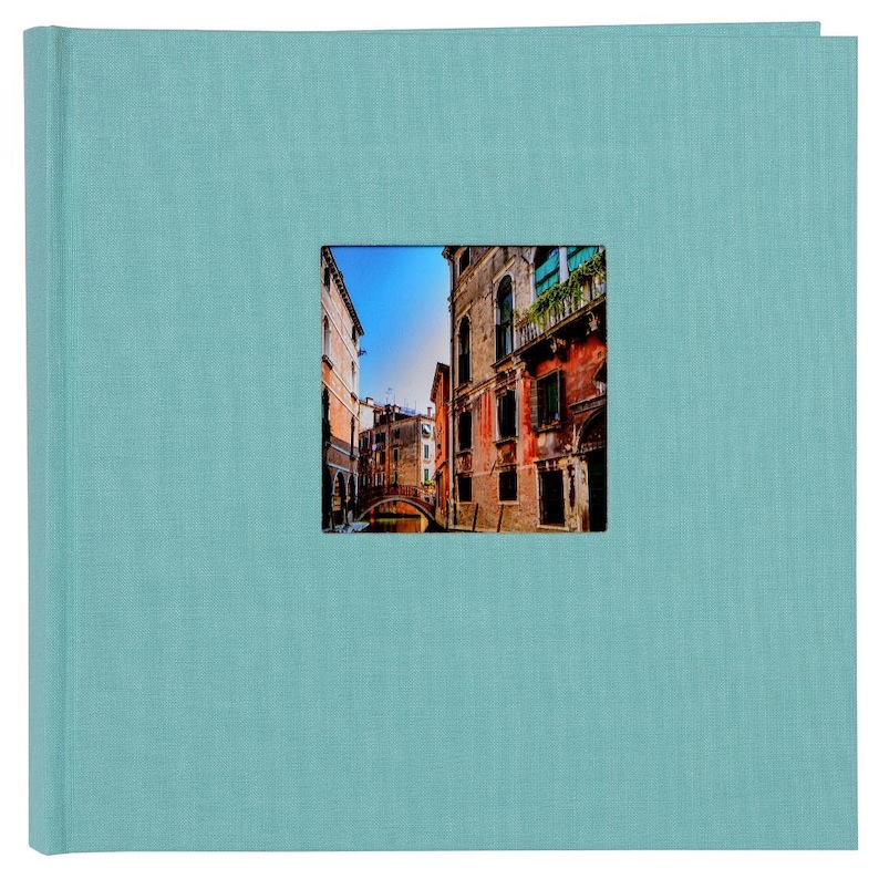 Personalised High Quality Linen Slip-in Photo Album with cover aperture. 23x22cms. Holds 200 4x6inch / 10x15cm Photos. 4 colour choices. image 8