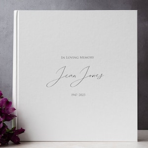 Memorial Photograph Album. Traditional Book Bound In Loving Memory Photo Album. Remembrance Album. Size and colour options available.