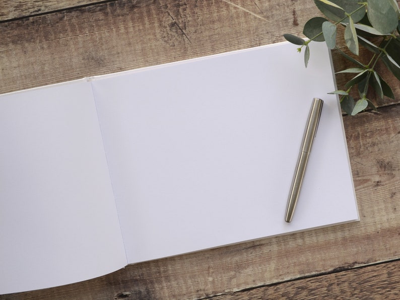 High Quality Linen Guest Book. Plain DIY Guest Book Available Etsy UK