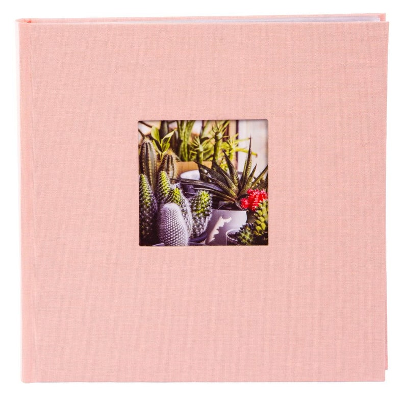 Personalised High Quality Linen Slip-in Photo Album with cover aperture. 23x22cms. Holds 200 4x6inch / 10x15cm Photos. 4 colour choices. image 5