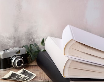 SLIGHT SECOND - Extra Large Photo Album. Traditional Book Bound Photograph Album. Blank DIY Plain Photo Album. 50 pages / 100 sides.