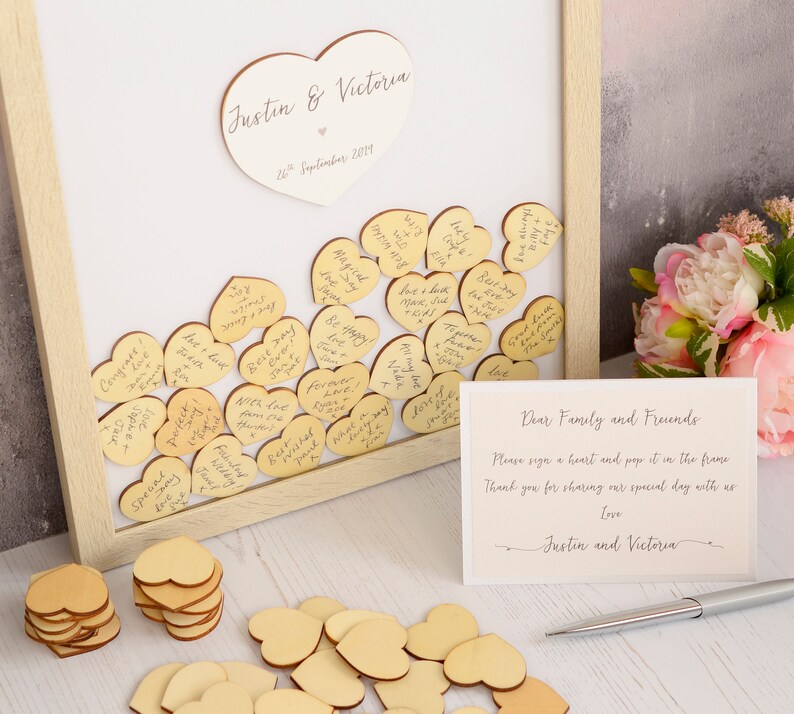 Personalised Wedding Guest Book Frame. Drop Top Wedding Guest Etsy