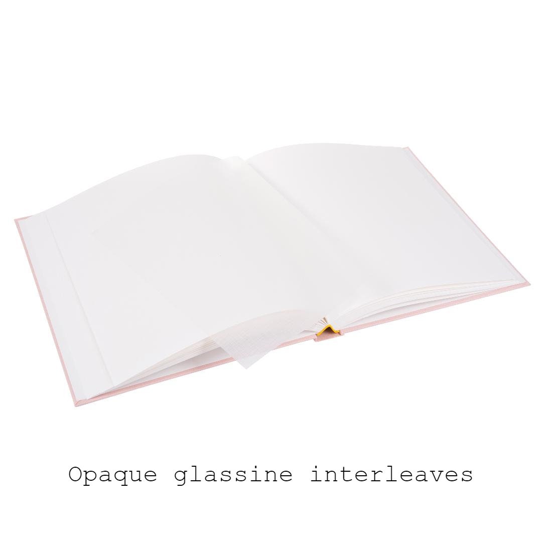 Extra Large Traditional Book Bound Photograph Album With Opaque Glassine  Interleaves. Blank DIY Plain White Photo Album 50 Pages / 100 Sides 