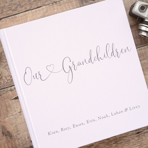 Large Traditional Printed Photograph Album. Grandparents / Grandchildren Family Photo Album. 50 pages / 100 sides. 8 album colours.