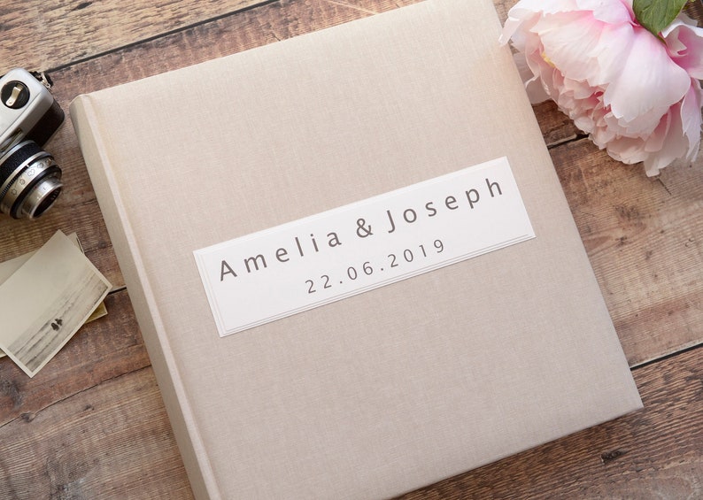 Personalised Linen Photograph Album. Luxury Wedding Photo Etsy UK