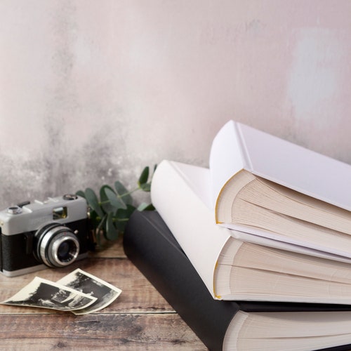 SLIGHT SECONDS - Large Traditional Book Bound Plain Photograph Album with opaque interleaves. 30x31xms 50 pages/100 sides DIY album