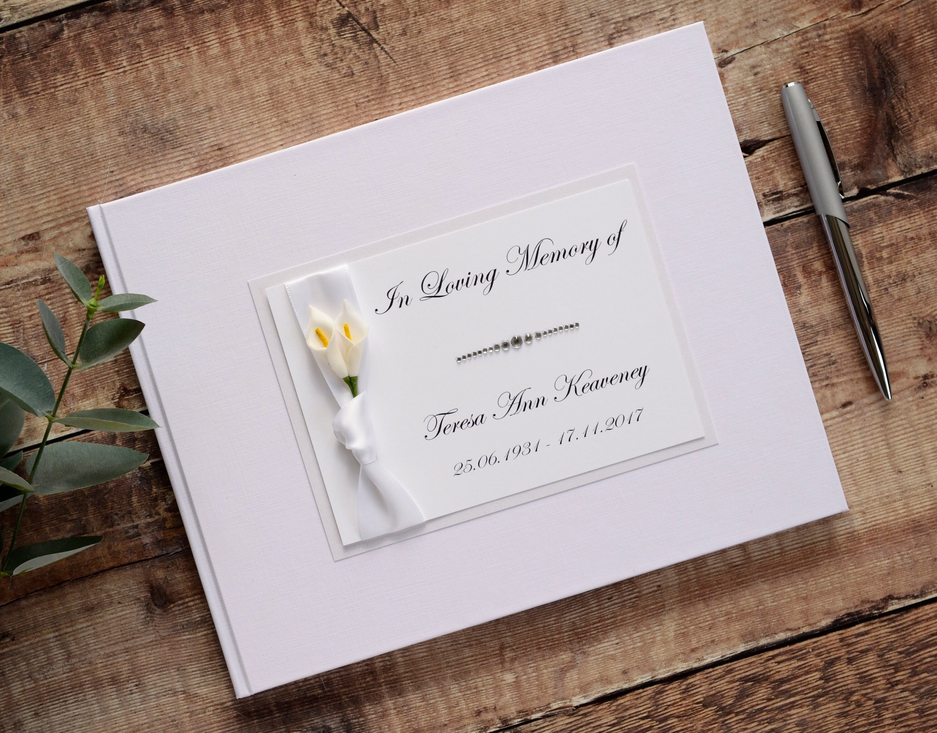 Condolence Book. Book of Remembrance. Happy Memories / In Etsy