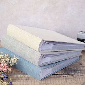 High Quality Linen Cover Slip-in Photograph Album. 23x22cms. Holds 200 6x4inch / 10x15cm Photos. 3 colour choices. image 3