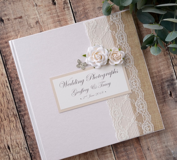 Wedding Engagement present Personalised large photo album 200 x 7x5/" photos