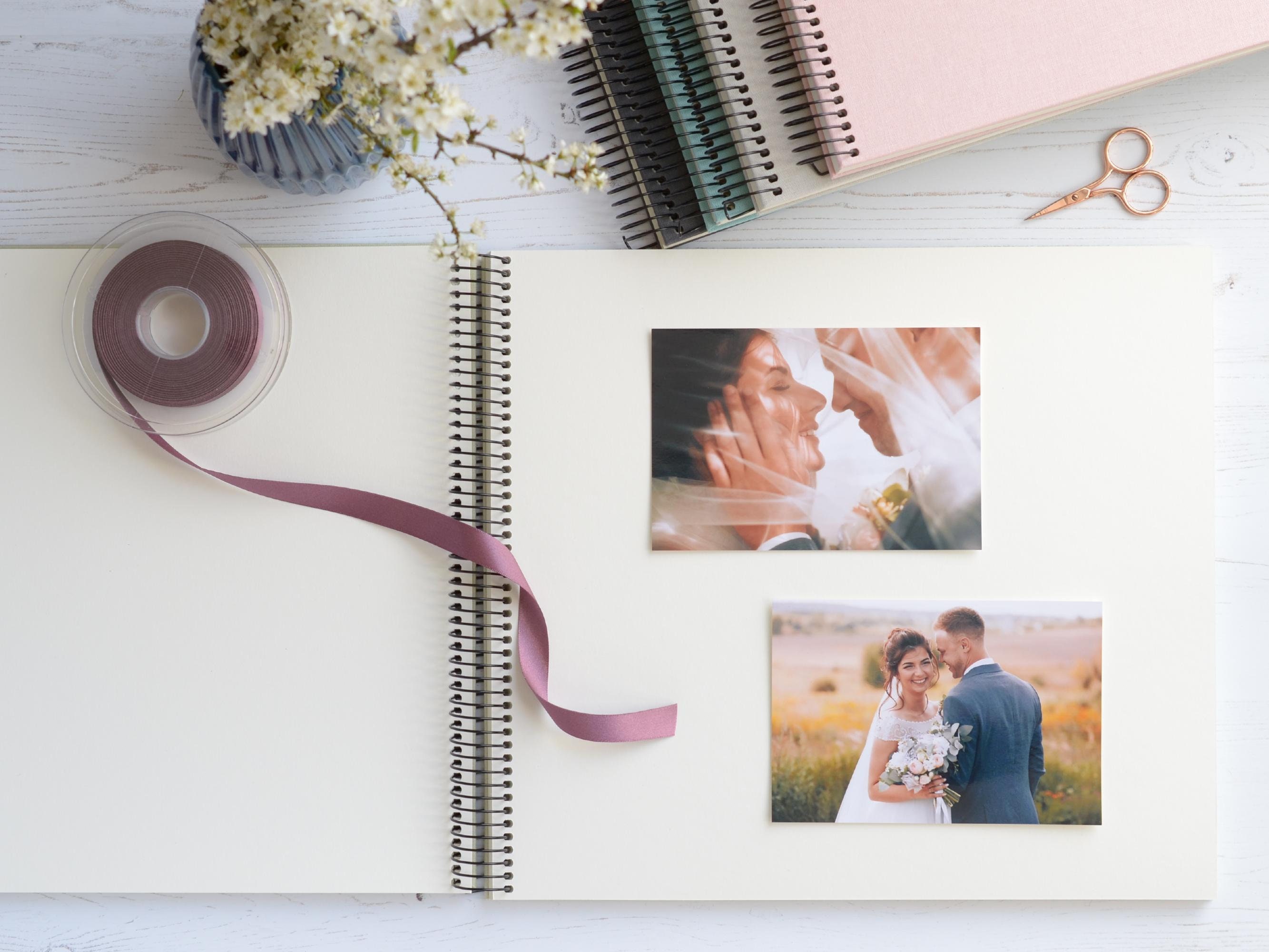 Album Photo Magnétique Grand Format - 40 Pages Auto-adhésives - Couverture Rigide, Reliure Spirale - Parfait Scrapbooking Et Conservation De Photos