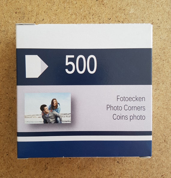 500 Self-Adhesive Photo Corners. Photo Safe Acid Free. Box of 500 Photo  Corners. Photo Adhesive for Traditional Style Photograph Albums.