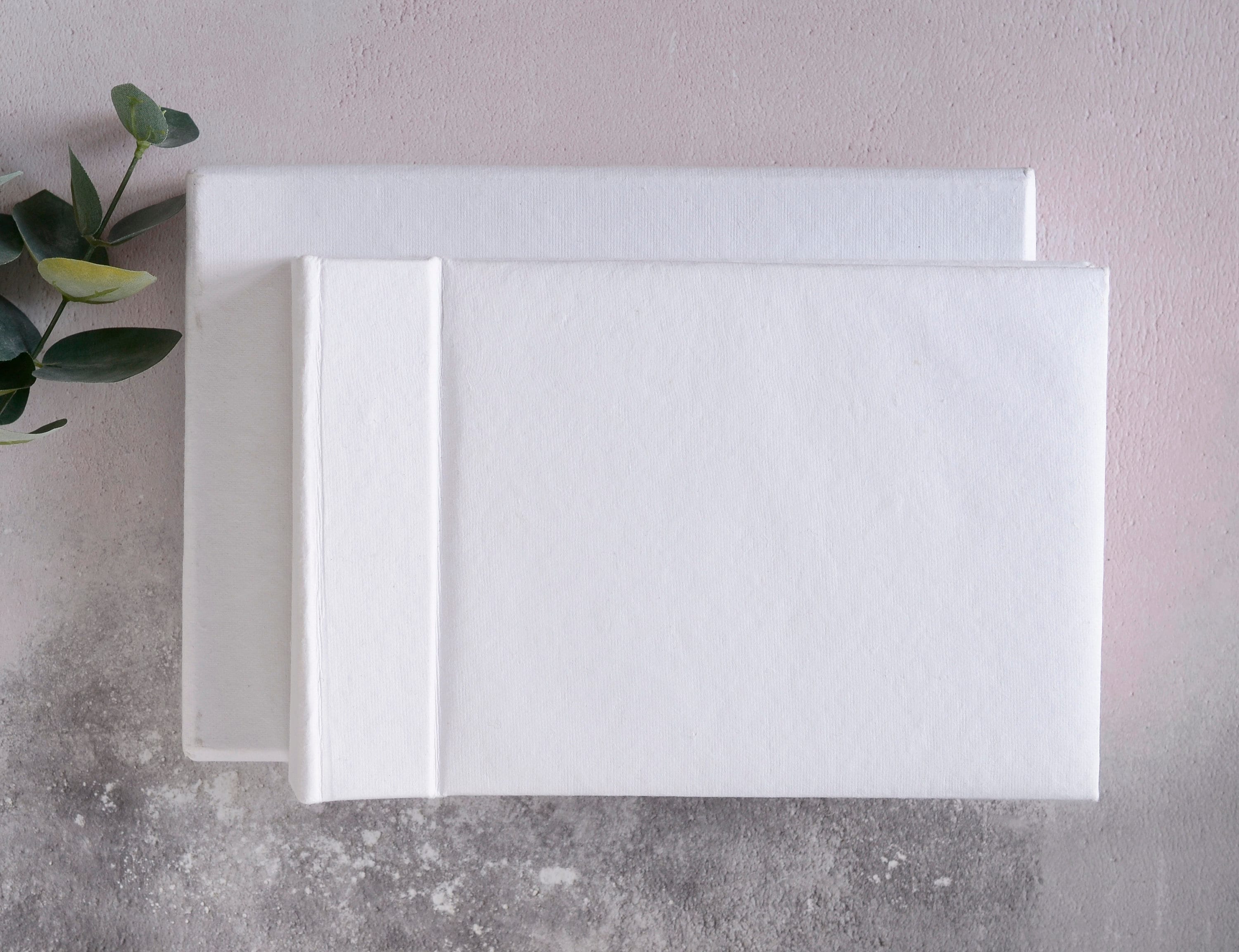 Small Plain White Photograph Album. Traditional Book Bound Etsy