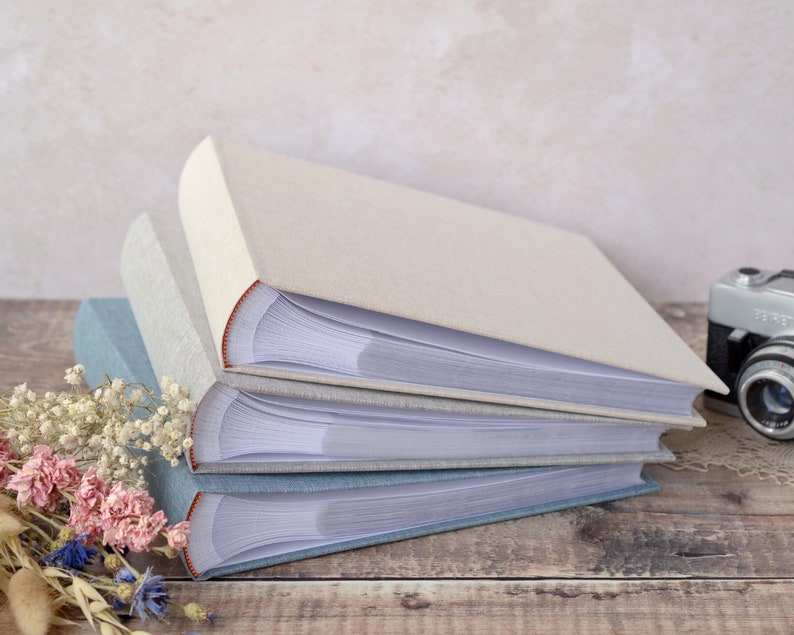 High Quality Linen Cover Slip-in Photograph Album. 23x22cms. Holds 200 6x4inch / 10x15cm Photos. 3 colour choices. image 5