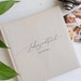Printed Photograph Album. Large Traditional Book Bound Wedding Photo Album. Modern Handwritten Text. 50 pages / 100 sides. 8 album colours. 