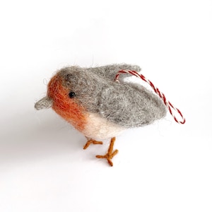 Tufted Bird Christmas Ornament - Fair Trade Robin handmade in Nepal