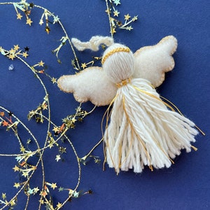 Fringe Angel Tassel Christmas Ornament, Fair Trade Handmade in Peru