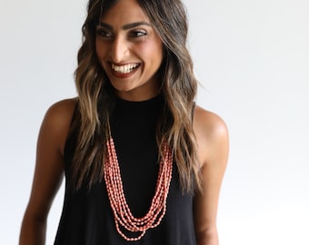 7 Strand Maasai Paper Bead Necklace - Recycled, Sustainable Fair Trade from Africa