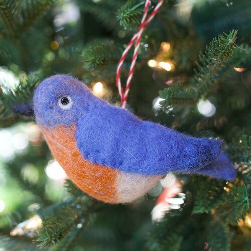 Goldfinch Felt Wool Bird Christmas Ornament Fair Trade Etsy