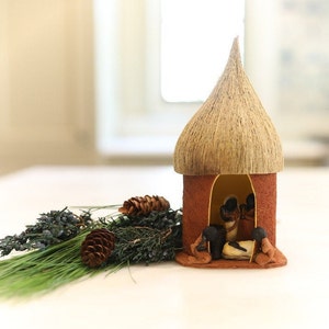 African Nativity with Bark Cloth Box Fair Trade from Uganda image 4