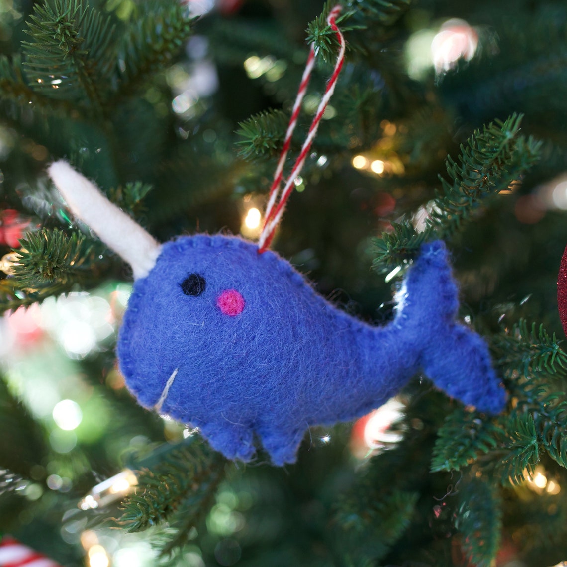 Narwhal Christmas Ornament 