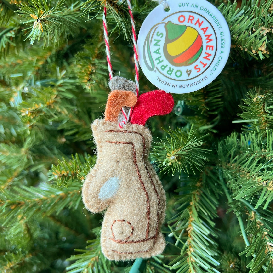 Golf Bag Ornament Felt Wool Fair Trade Handmade Christmas Etsy