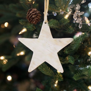 Cow Horn Star Ornament, Fair Trade Sustainable Christmas Decor Handmade in Uganda, East Africa