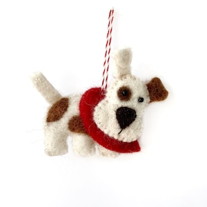 Felt Dog Ornament - Wool Fair Trade Handmade Christmas